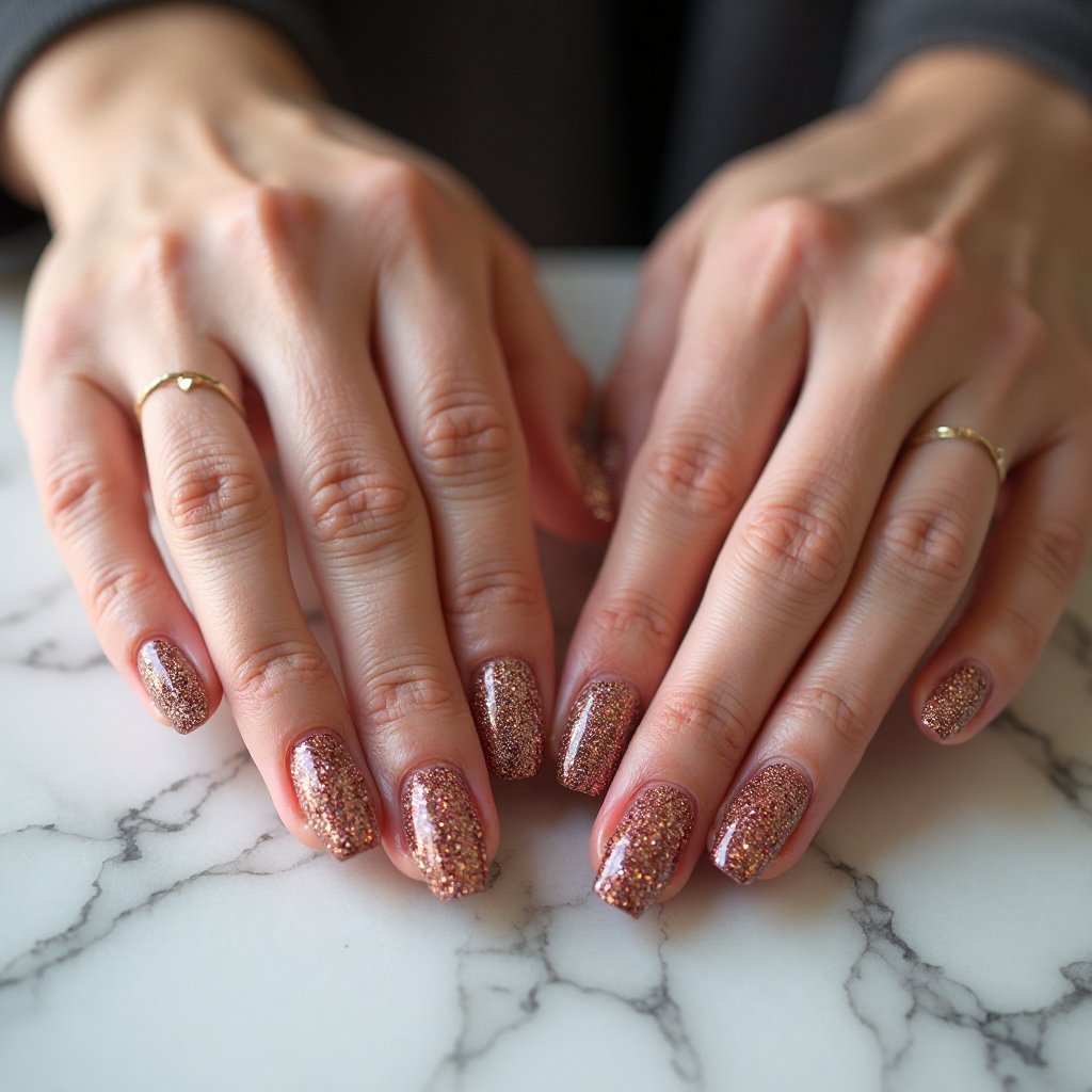 glitter polish in action