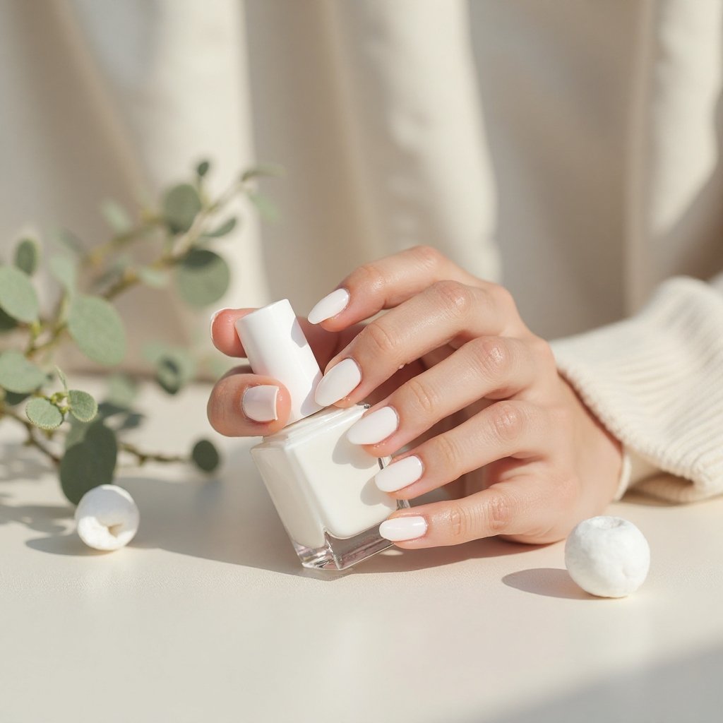 white polish product view