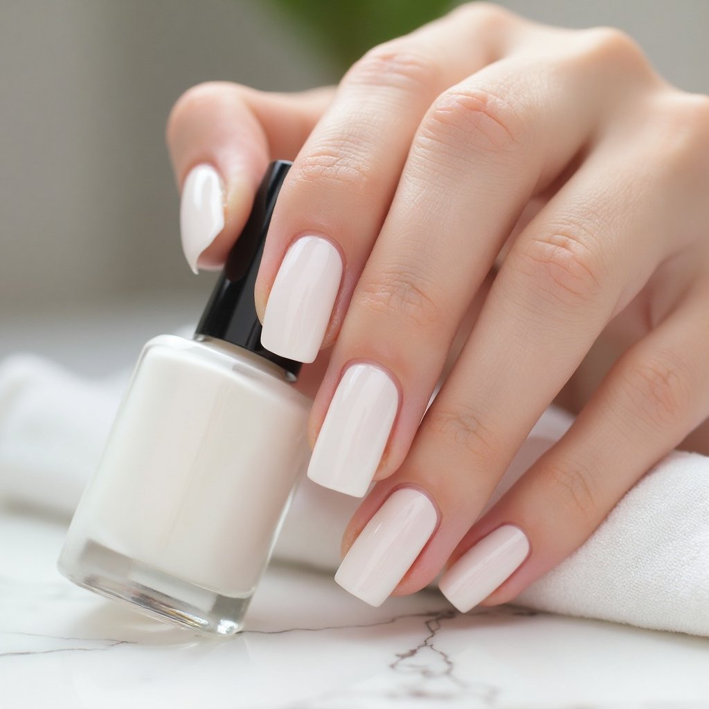 white polish in action