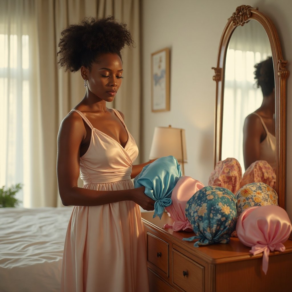 best satin bonnet for natural hair - Illustration 1