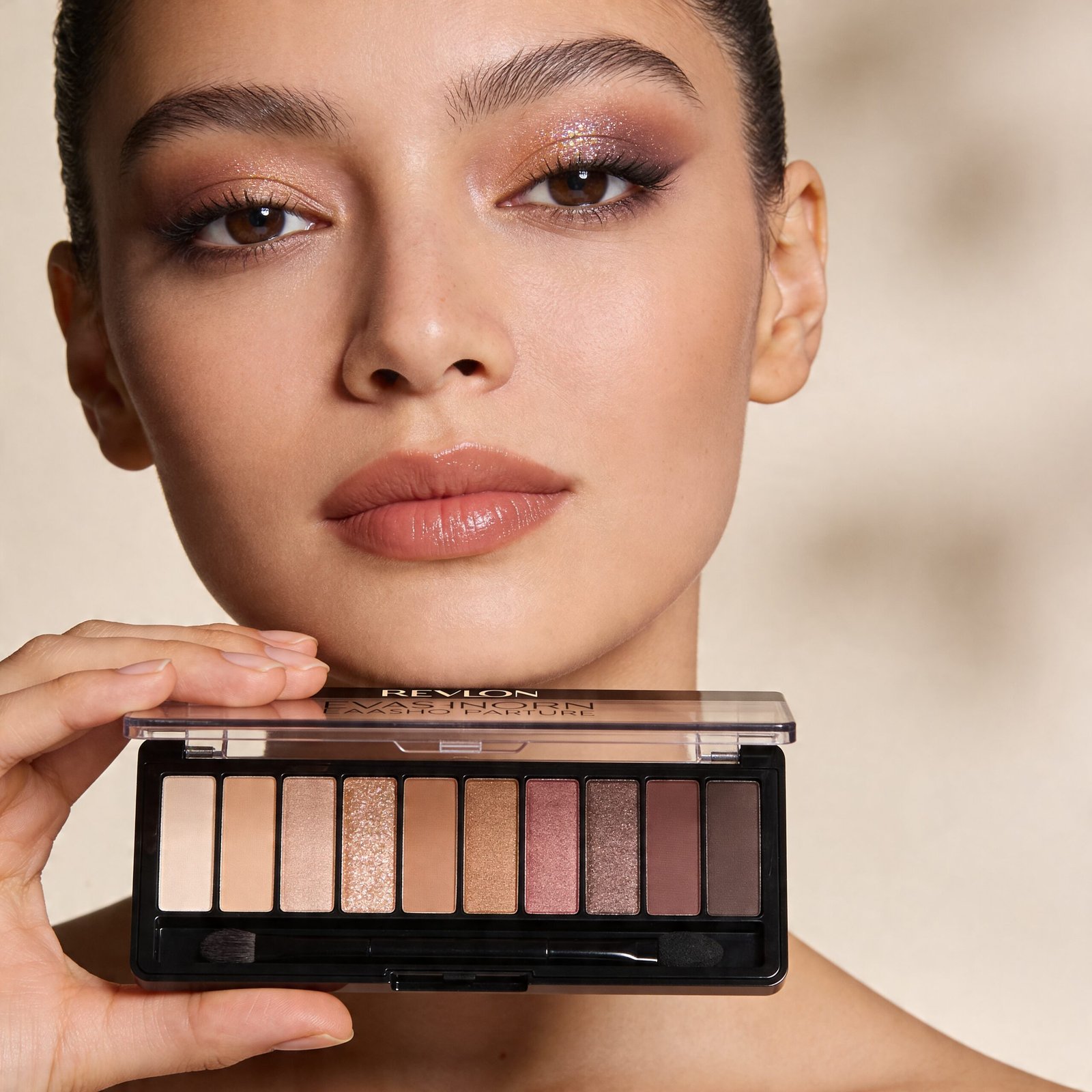 Eyeshadow palette in action