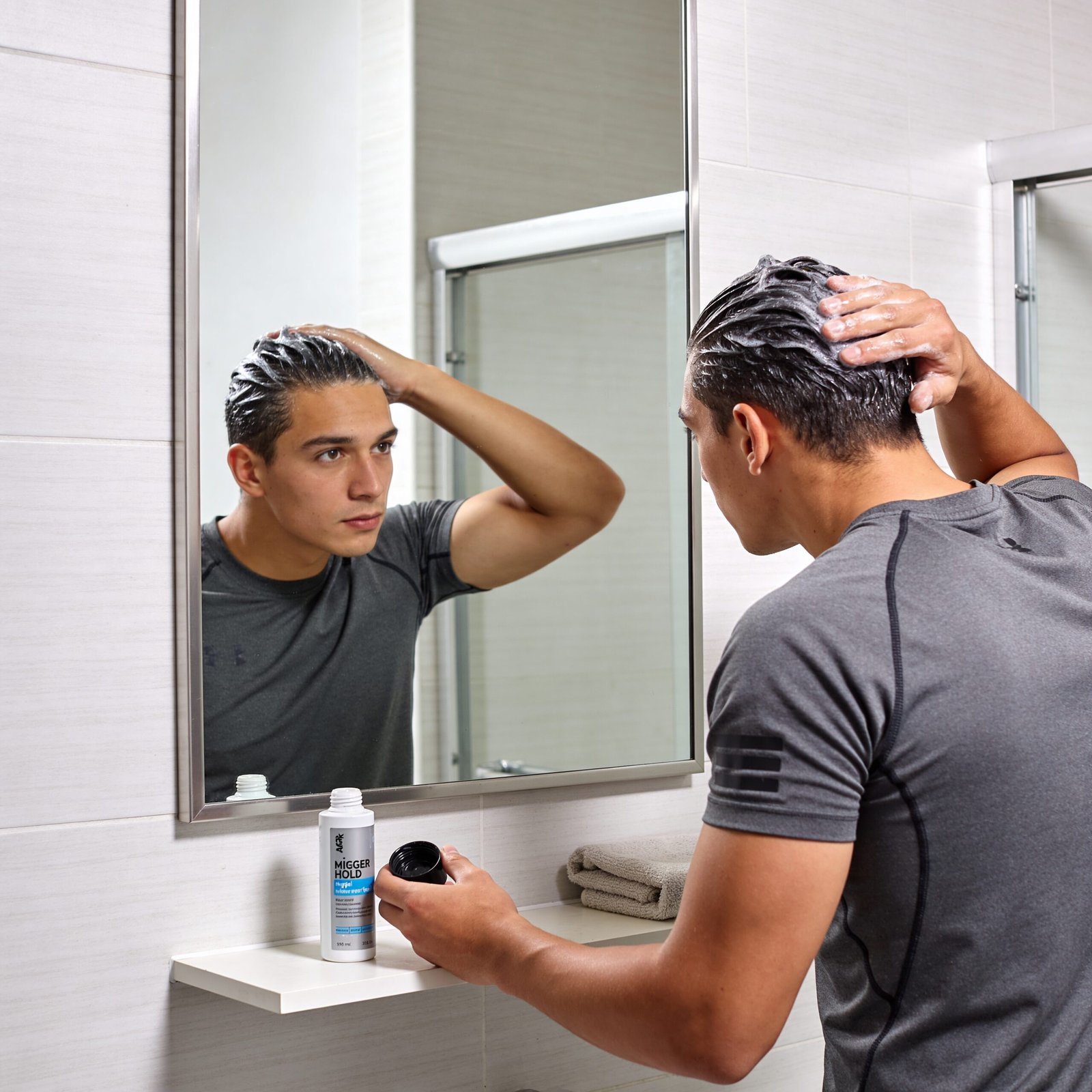 hair gel in action
