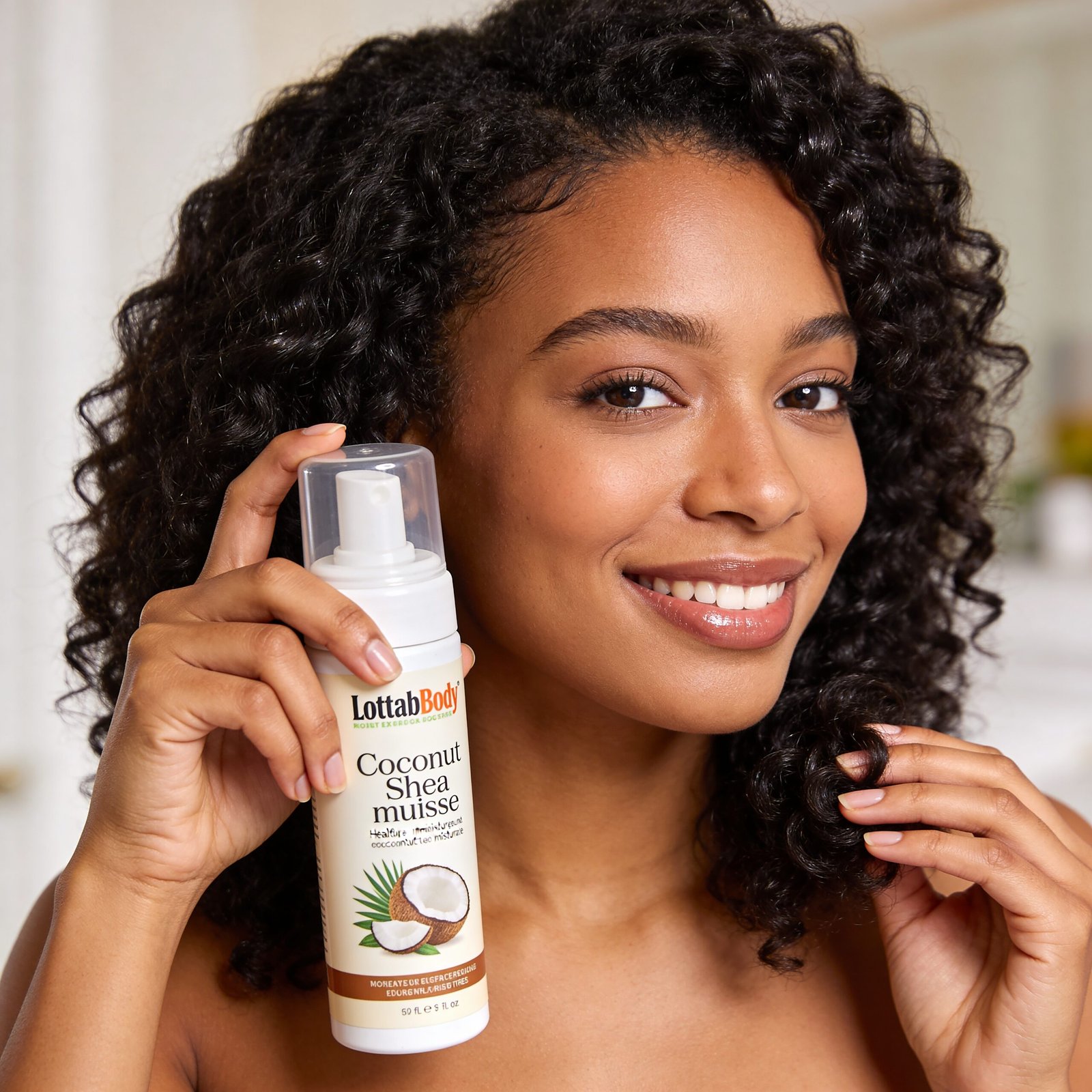 curl mousse in action