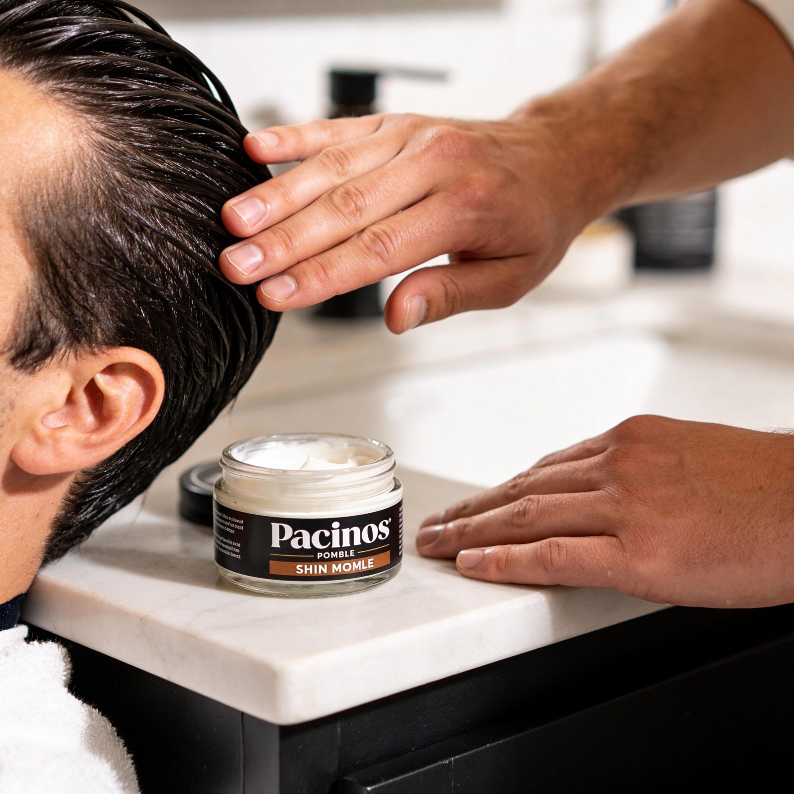 hair pomade in action