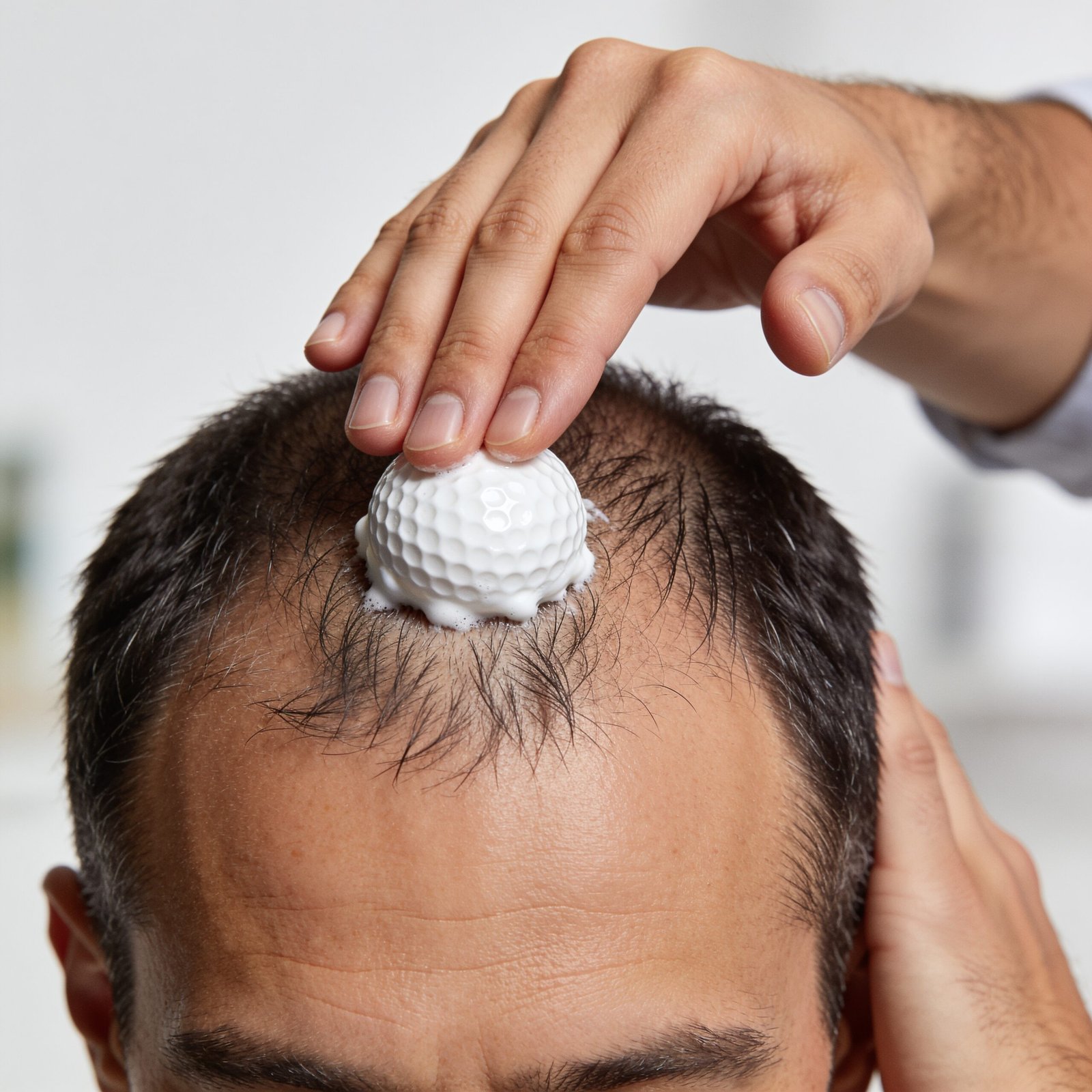 minoxidil foam in action