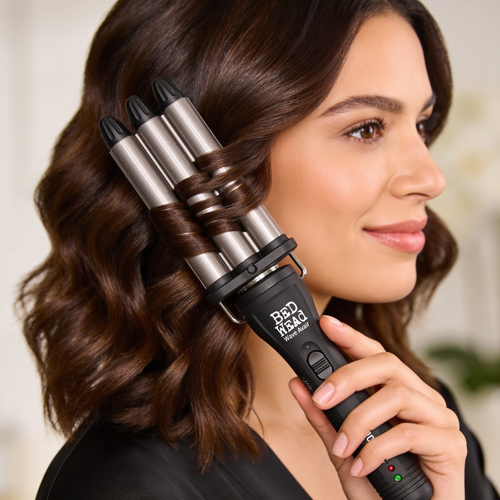 hair waver in action